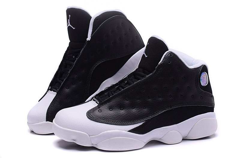 Running weapon Cheap Wholesale Nike Shoes Air Jordan 13 Black/White