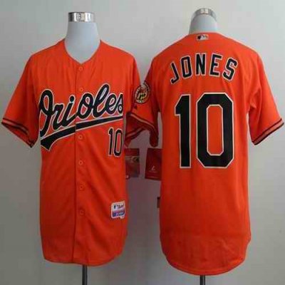 Orioles #10 Adam Jones Orange Cool Base Stitched MLB Jersey