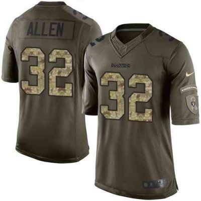 Nike Raiders #32 Marcus Allen Green Men's Stitched NFL Limited Salute to Service Jersey