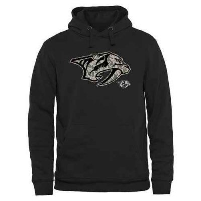 Men's Nashville Predators Black Rink Warrior Pullover Hoodie