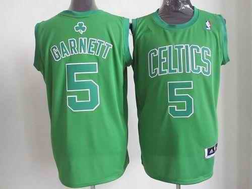 Celtics #5 Kevin Garnett Green Big Color Fashion Stitched NBA Jersey