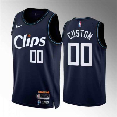 Men's Los Angeles Clippers Active Player Custom Navy 2023/24 City Edition Stitched Jersey