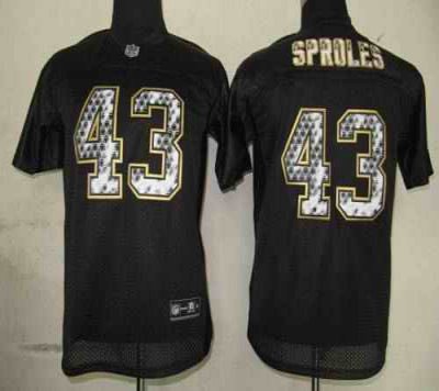 Sideline Black United Saints #43 Darren Sproles Black Stitched Youth NFL Jersey