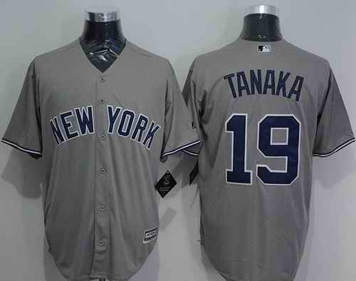 Yankees #19 Masahiro Tanaka Grey New Cool Base Stitched MLB Jersey