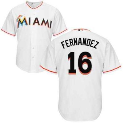 Marlins #16 Jose Fernandez White Cool Base Stitched Youth MLB Jersey