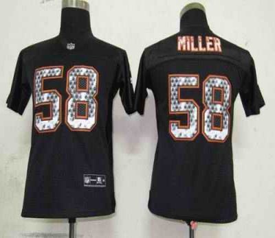 Sideline Black United Broncos #58 Von Miller Black Stitched Youth NFL Jersey