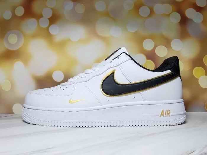 Men's Air Force 1 Low White/Black Shoes 0213