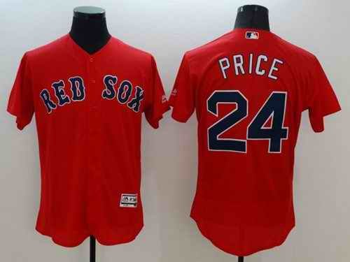 Red Sox #24 David Price Red Flexbase Authentic Collection Stitched MLB Jersey