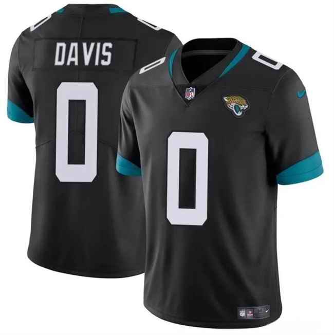 Youth Jacksonville Jaguars #0 Gabe Davis Black Vapor Untouchable Limited Stitched Jersey