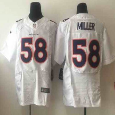 Nike Broncos #58 Von Miller White Men's Stitched NFL Elite Event Jersey