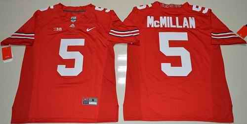 Buckeyes #5 Raekwon McMillan Red Stitched NCAA Jersey