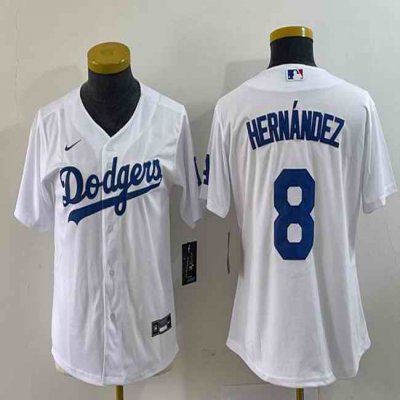 Women's Los Angeles Dodgers #8 Enrique Hern