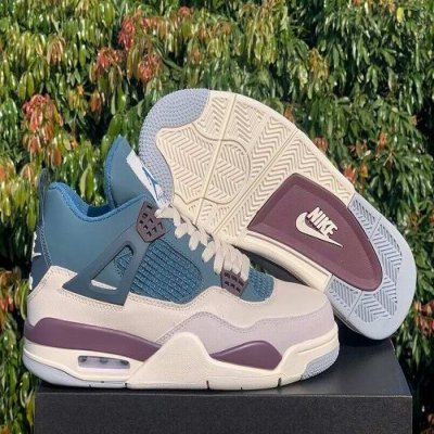 Men's Running weapon Air Jordan 4 Blue/Purple Shoes 0132