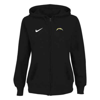 Women's San Diego Chargers Stadium Rally Full Zip Hoodie Black