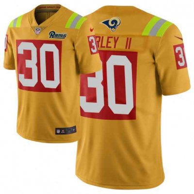 Men's Los Angeles Rams #30 Todd Gurley II Gold 2019 City Edition Limited Stitched NFL Jersey