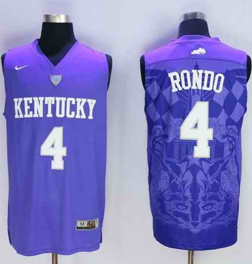 Wildcats #4 Rajon Rondo Blue Basketball Stitched NCAA Jersey