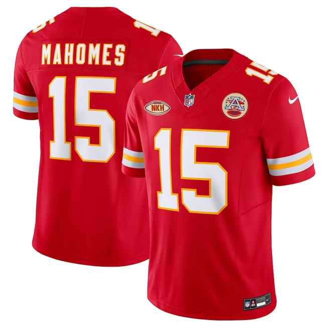 Men's Kansas City Chiefs #15 Patrick Mahomes Red 2023 F.U.S.E. With NKH Patch Vapor Untouchable Limited Stitched Jersey