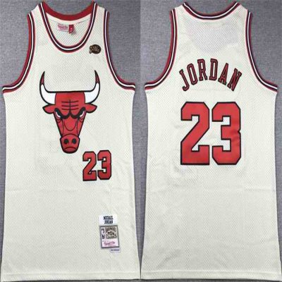 Men's Chicago Bulls #23 Michael Jordan White Stitched Basketball Jersey