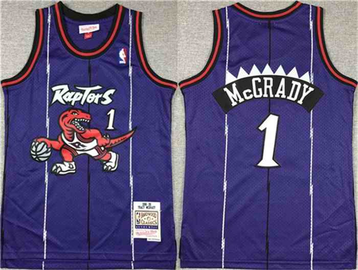 Youth Toronto Raptors #1 Tracy Mcgrady Purple Stitched Basketball Jersey