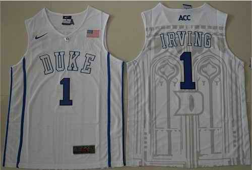 Blue Devils #1 Kyrie Irving White Basketball Stitched NCAA Jersey