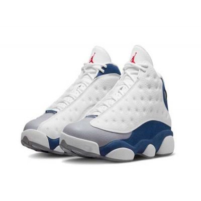 Men's Running Weapon Air Jordan 13 White Navy Shoes 045