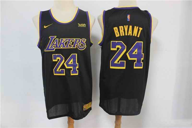 Men's Los Angeles Lakers #24 Kobe Bryant Black Stitched NBA Jersey