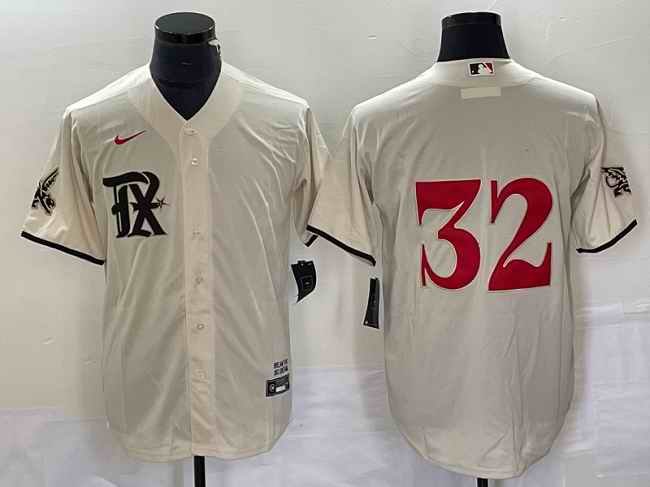 Men's Texas Rangers #32 Evan Carter Cream 2023 City Connect Stitched Baseball  Jersey