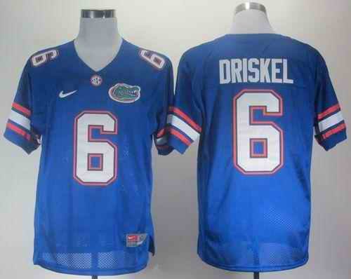 Gators #6 Jeff Driskel Blue Stitched NCAA Jersey