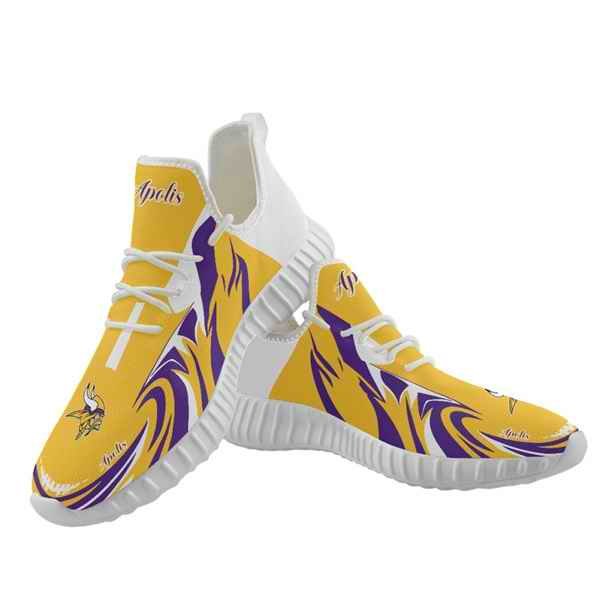 Women's Minnesota Vikings Mesh Knit Sneakers/Shoes 017