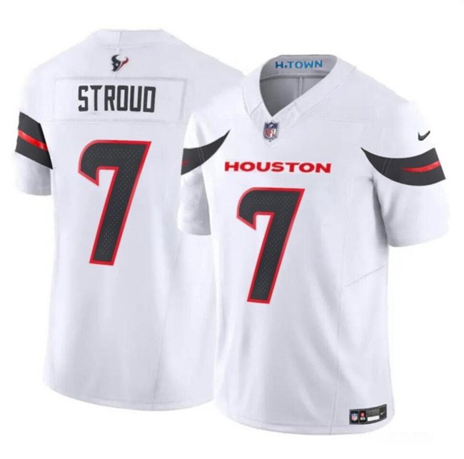 Youth Houston Texans #7 C.J. Stroud White 2024 Vapor F.U.S.E. Limited Stitched Football Jersey