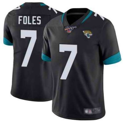 Men's Jacksonville Jaguars #7 Nick Foles Black 2019 100th Season Vapor Untouchable Limited Stitched NFL Jersey