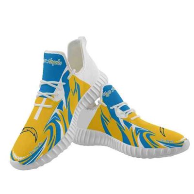 Men's Los Angeles Chargers Mesh Knit Sneakers/Shoes 009