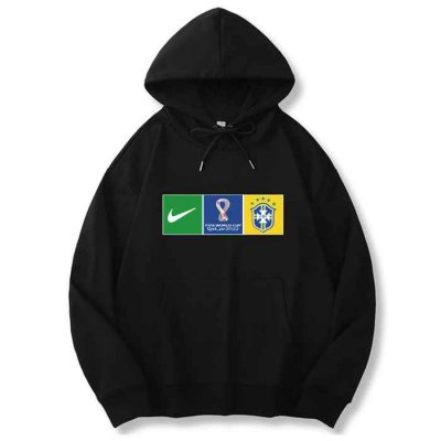 Men's Brazil World Cup Soccer Hoodie Black