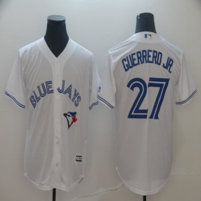 Men's Toronto Blue Jays #27 Vladimir Guerrero Jr. White Cool Base Stitched MLB Jersey