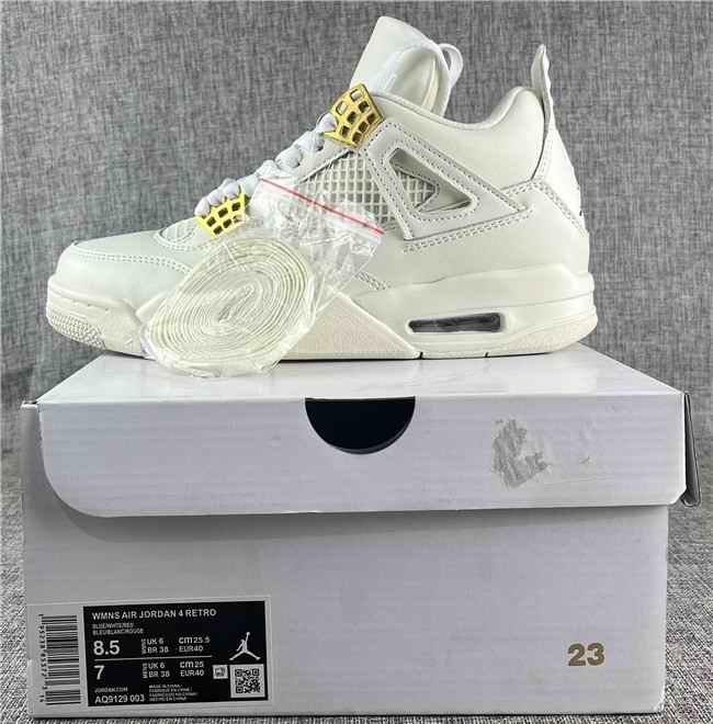 Men's Hot Sale Running weapon Air Jordan 4 Cream Shoes 0174