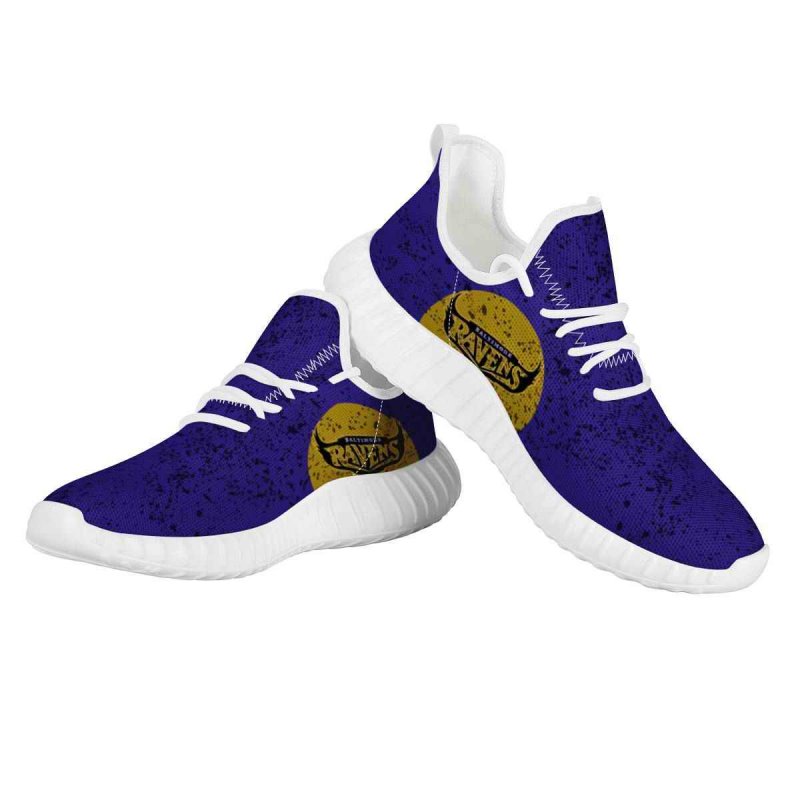 Men's Baltimore Ravens Mesh Knit Sneakers/Shoes 015