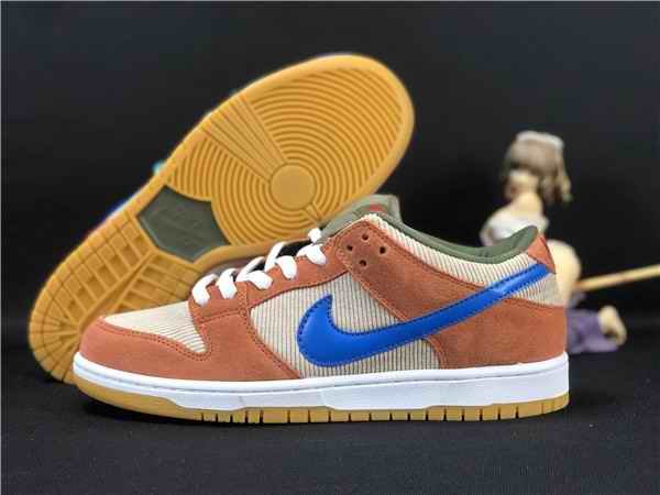 Women's Dunk Low SB Cream/Brown Shoes 047