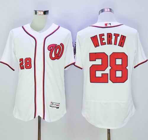 Nationals #28 Jayson Werth White Flexbase Authentic Collection Stitched MLB Jersey