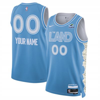 Men's Cleveland Cavaliers Active Player Custom Light Blue 2024/25 City Edition Stitched Jersey