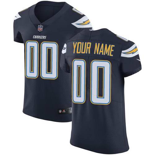 Men's Los Angeles Chargers Navy Blue Team Color Vapor Untouchable Custom Elite NFL Stitched Jersey