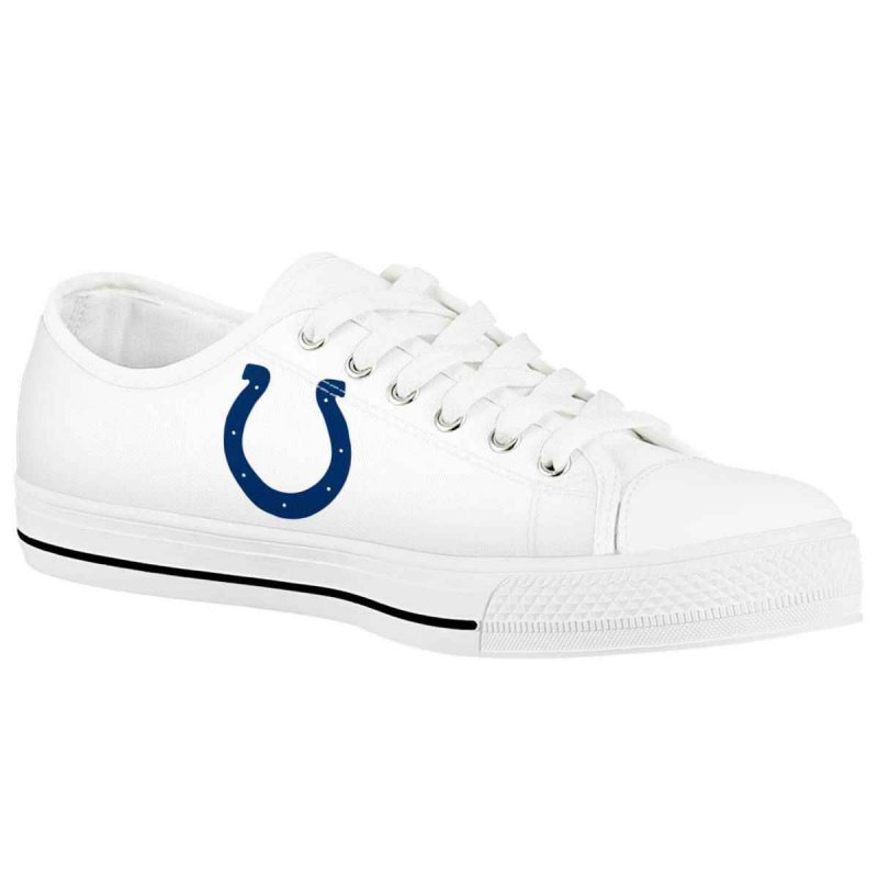 Men's Indianapolis Colts Low Top Canvas Sneakers 001