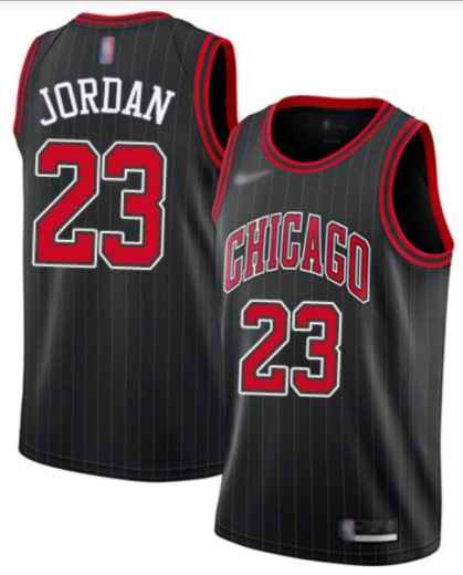 Men's Chicago Bulls #23 Michael Jordan Black Stitched Jersey