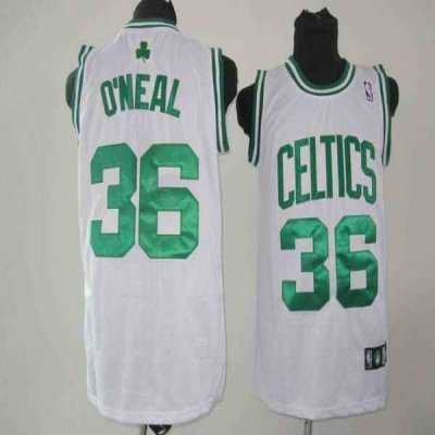 Celtics #36 O'Neal Stitched White NBA Jersey