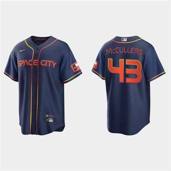 Men's Houston Astros #43 Lance McCullers  2022 Navy City Connect Cool Base Stitched Jersey