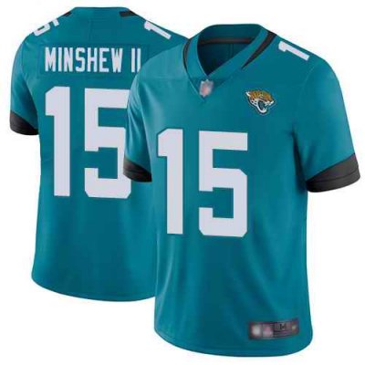 Men's Jacksonville Jaguars #15 Gardner Minshew II Teal Vapor Untouchable Limited Stitched NFL Jersey