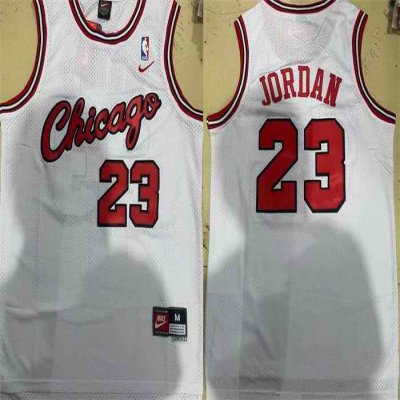 Men's Chicago Bulls #23 Michael Jordan White Stitched Jersey