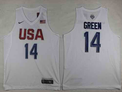 Nike Team USA #14 Draymond Green White 2016 Dream Team Stitched NBA Jersey