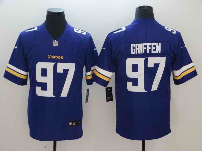 Men's Minnesota Vikings #97 Everson Griffen Purple Vapor Untouchable Limited NFL Stitched Jersey