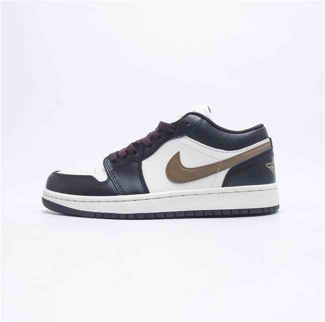 Women's Running Weapon Air Jordan 1 Navy/White Shoes 0313