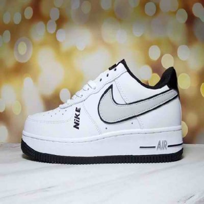 Men's Air Force 1 Low White/Black Shoes 0200